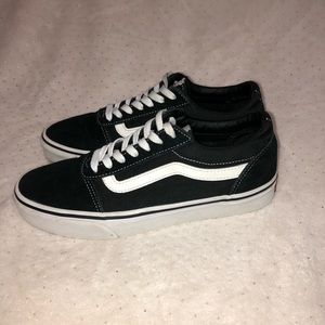 Vans Off The Wall Old Skool Sk8 shoes Suede Black & White Men Sz 7 Women Sz 8.5